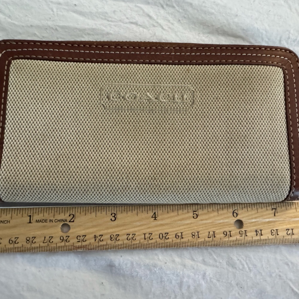 VINTAGE Coach Textured Tan and Brown Accessory